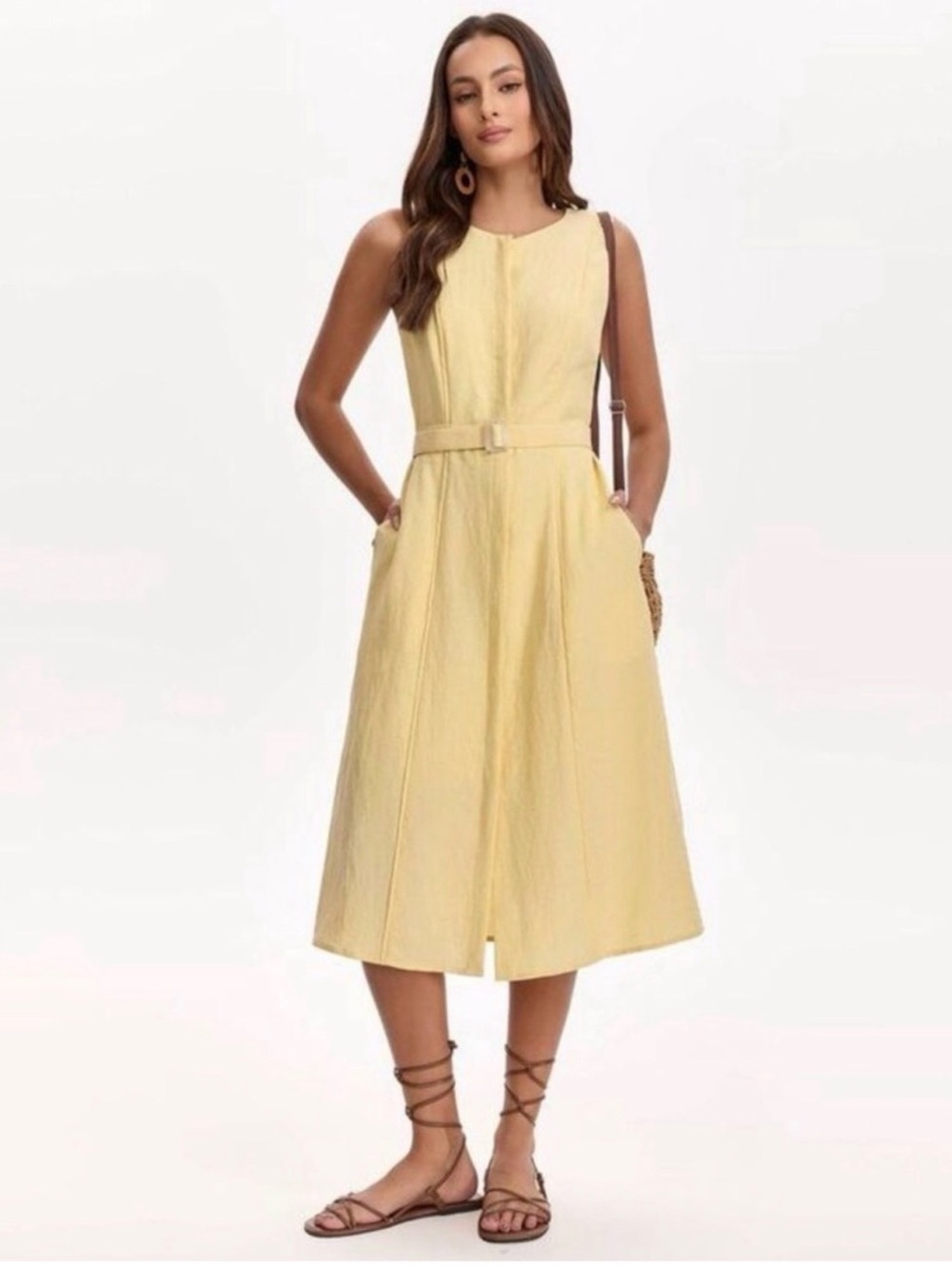 A New Day Belted Midi Dress